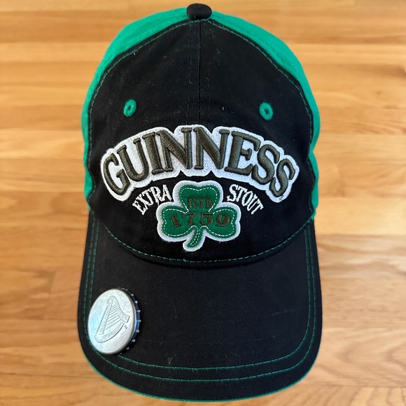 Guinness Extra Stout Beer Cap Hat with Bottle Opener - Picture 1 of 15
